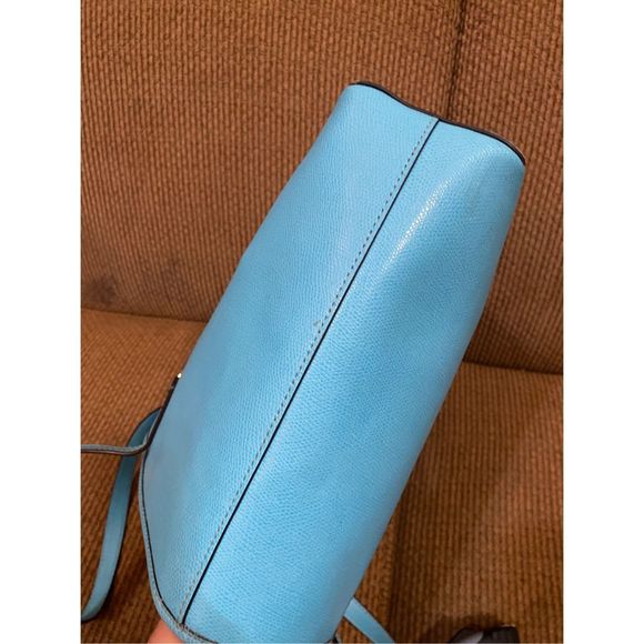Michael Kors Robin Egg Blue Tote Saffiano Leather Purse Bag, MSRP $398 - Picture 6 of 15